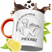 Kubek Pomarańczowy Dla Piekarza Prezent Z Nadrukiem Ze Zdjęciem