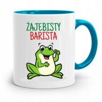 Dla Baristy Baristki Kawiarki Kubek Błękitny Z Nadrukiem Ze Zdjęciem