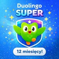 DUOLINGO SUPER | 12 MIESIĘCY | BRAK REKLAM | NIELIMITOWANE SERCA