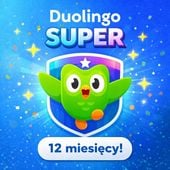 DUOLINGO SUPER | 12 MIESIĘCY | BRAK REKLAM | NIELIMITOWANE SERCA