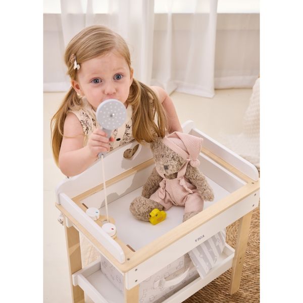 VIGA Drewniany Przewijak 2w1 Wanienka dla Lalek zdjęcie 93