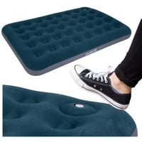 materac flokowany 2-osobowy z wbudowaną pompką nożną 191x137x22cm 24131