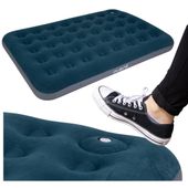 materac flokowany 2-osobowy z wbudowaną pompką nożną 191x137x22cm 24131