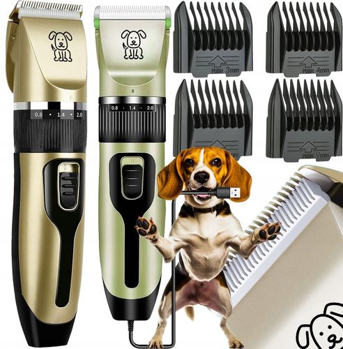 MASZYNKA DO STRZYŻENIA PSÓW PSA KOTA ZWIERZĄT ZESTAW CICHA PROFESJONALNA na Arena.pl
