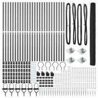 Ogrodzenie z słupkami Szary 1.6 x 50 m Stal pokryta PCV