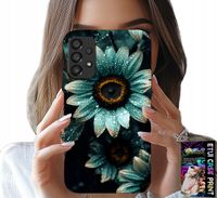 ETUI DO SAMSUNG GALAXY A33 5G - NIEBIESKA GERBERA STOKROTKA KWIAT +FOLIA