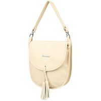 Kremowa Beltimore torebka damska skóra naturalna pasek dopinany N16