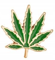 Przypinka Marihuana Zielsko Mańka Gandzia PIN DRAG