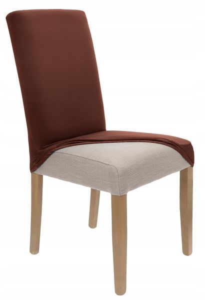 Pokrowiec Na Krzesło Brązowy Elastyczny zdjęcie 1