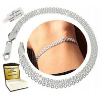 BRANSOLETKA SREBRNA DAMSKA 925 ŚLICZNA ELEGANCKA NA PREZENT +GRAWER GRATIS