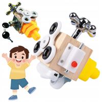 KOSTKA SENSORYCZNA Manipulacyjna Montessori BUSY CUBE