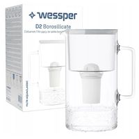 Wessper AquaClassic Crystalline 3L Szary szklany dzbanek filtrujący