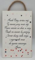 tabliczka / obraz do zawieszenia 20 x 30 cm aniele boży stróżu mój .....