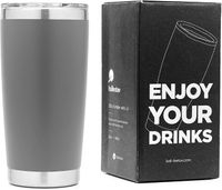 KUBEK TERMICZNY 590 ML SZARY BALIBETOV ZE STALI NIERDZEWNEJ
