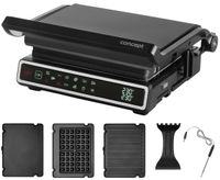 Grill elektryczny Concept GE3550 czarny 2000 W 3 RODZAJE PŁYT GRZEWCZYCH