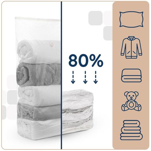 4CONVY 5x Worek próżniowy na pościel kołdrę ubrania 80x100x30 kostka duża na Arena.pl