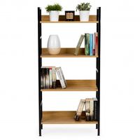 REGAŁ DREWNIANY LOFTOWY PÓŁKI NA KSIĄŻKI MODERNHOME 125,5 CM