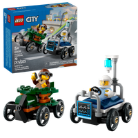 LEGO City Zestaw wyścigówek: samolot kontra łóżko szpitalne 60459