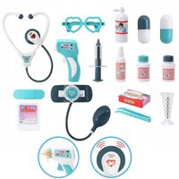 ZESTAW MAŁEGO LEKARZA WALIZKA MEDYCZNA DLA DZIECI STETOSKOP AKCESORIA