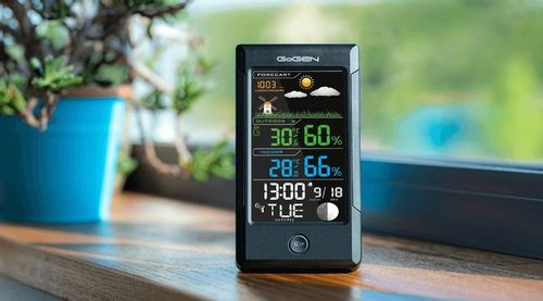 Stacja meteorologiczna budzik data fazy księżyca wilgotność Gogen ME1296 na Arena.pl