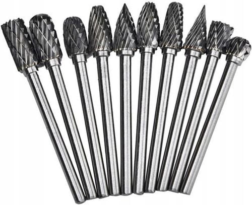 FREZY TRZPIENIOWE DO METALU 10SZT Z WĘGLIK WOLFRAMU Z WĘGLIKA na Arena.pl