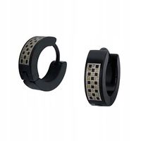 Kolczyk stalowy 316L czarny 1,3 cm SZTUKA wzór