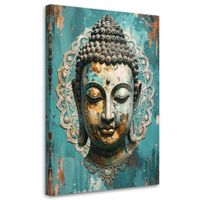 Obraz do salonu sypialni biura, Turkusowy Budda Zen Spa Orient