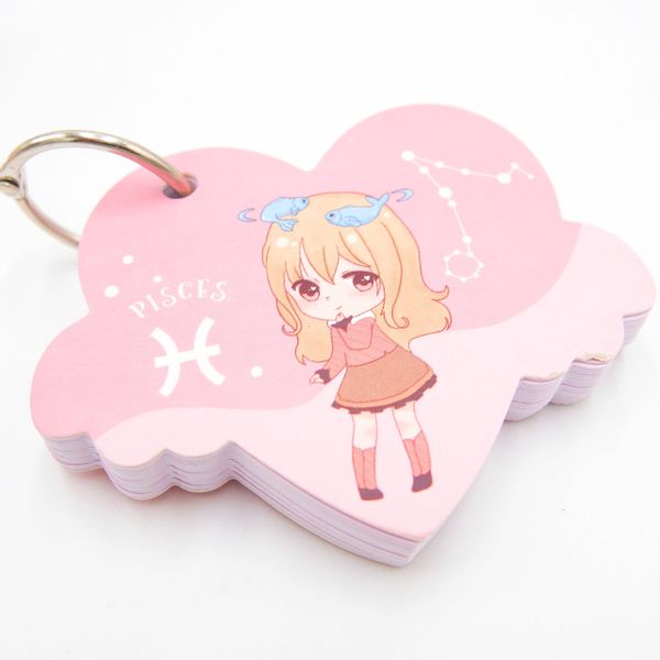 Mini notes notesik na breloku znak zodiaku RYBY zdjęcie 1