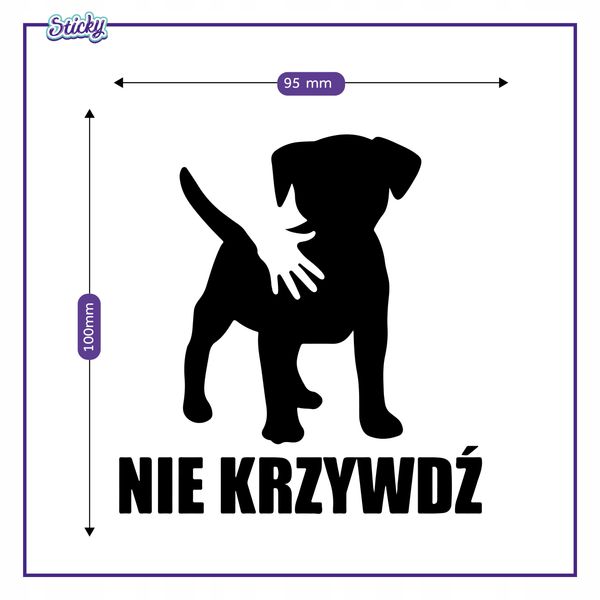 Naklejka NIE KRZYWDŹ 10 cm zdjęcie 4