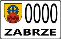 NAKLEJKA MAGNETYCZNA magnes oznaczenie TAXI ZABRZE numer