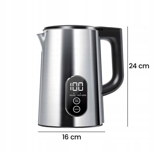 CZAJNIK ELEKTRYCZNY BEZPRZEWODOWY DOTYKOWY 1800W REGULACJA TEMPERATURY 1,8L na Arena.pl