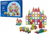 KREATYWNE KLOCKI BLOKI PANELE MAGNETYCZNE 3D 110EL KONSTRUKCYJNE POJAZDY