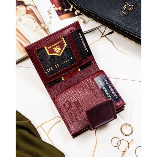 portfel damski ze skóry naturalnej i ekologicznej w fioletowym kolorze, na Arena.pl