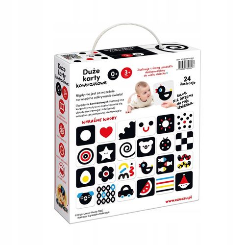 Duże Karty Kontrastowe Dla Dzieci W Wieku 0-3+ CzuCzu na Arena.pl