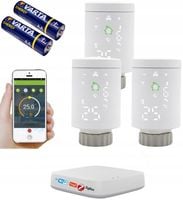 TUYA ZigBee 3 x GŁOWICA TERMOSTAT + CENTRALA WIFI