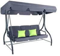Huśtawka ogrodowa XXL CASABLANCA szara rozkładana leżanka