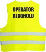KAMIZELKA ODBLASKOWA nadruk OPERATOR ALKOHOLU