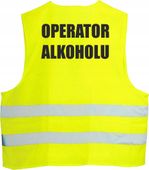 KAMIZELKA ODBLASKOWA nadruk OPERATOR ALKOHOLU
