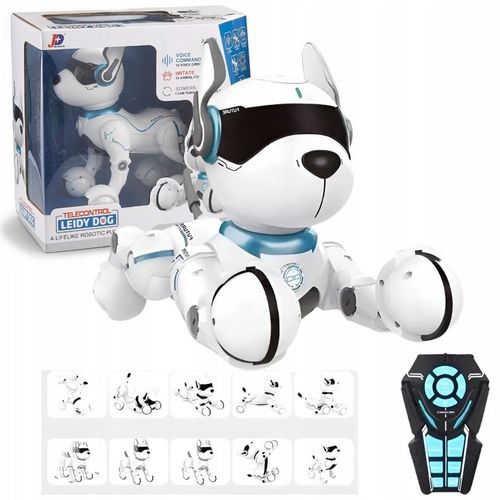 Robot Piesek Interaktywny Zabawka Edukacyjna R/C dla dzieci 12 komend 3l + na Arena.pl