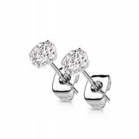 TYTAN Kolczyki sztyft kryształek 4mm