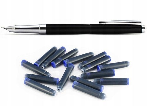 PIÓRO WIECZNE CAŁE METALOWE NA NABOJE + 15 NABOI na Arena.pl