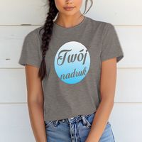 Damska bawełniana koszulka z Twoim nadrukiem - szara M