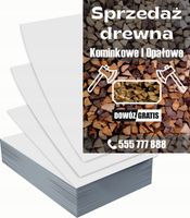 Ulotki A4 reklamowe firmowe 100szt projekt w cenie SPRZEDAŻ DREWNA