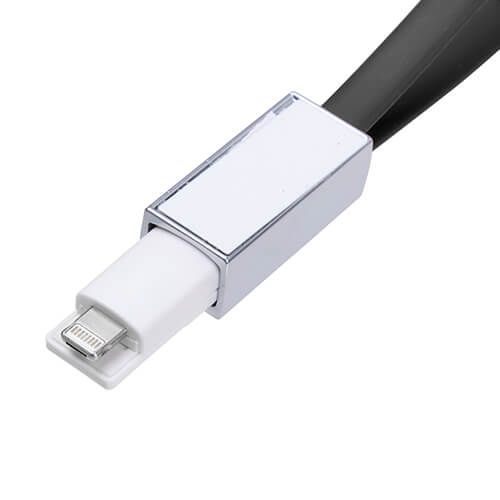 Brelok do kluczy - kabel do transmisji danych Lightning do sublimacji - czarny zdjęcie 3