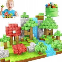 MAGNETYCZNE KLOCKI MINECRAFT KONSTRUKCYJNE 100EL DLA DZIECI ZABAWKA PREZENT
