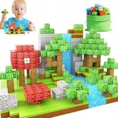 MAGNETYCZNE KLOCKI MINECRAFT KONSTRUKCYJNE 100EL DLA DZIECI ZABAWKA PREZENT