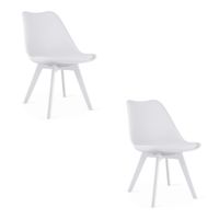 Krzesło MARK - białe / nogi białe x 2