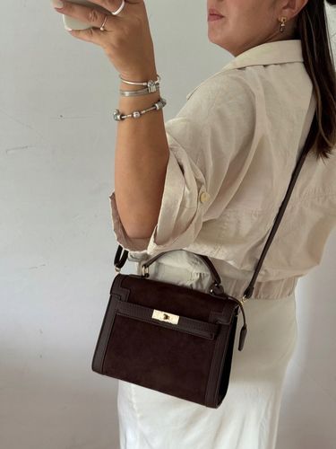 Torebka Gallantry Paris HIT czekoladowa zamsz eco brązowa listonoszka brąz na Arena.pl