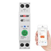BEZPIECZNIK ADELID 10A-63A WIFI TUYA ZDALNE STEROWANIE POMIAR