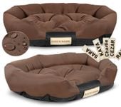 Legowisko dla psa 100x75 cm personalizowane wodoodporne brązowe